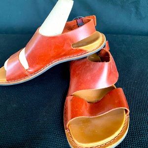 Keen Alman Brown Leather Ankle Drum Sandals M 6.5